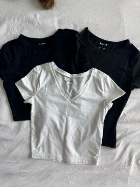 Black & White Short Sleeve Tee Trio